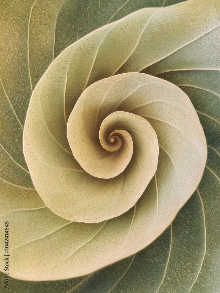 Poster a delicate tea leaf curls into a spiral, revealing its smooth surface and vibrant green hues as it r
