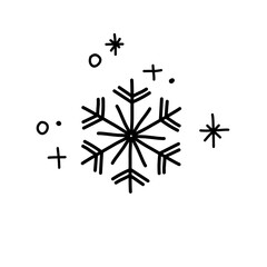 snowflake doodle icon