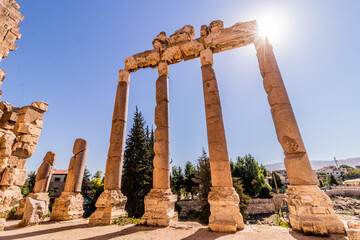 Ruins of Roman Propylae in Baalbek, Lebanon