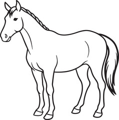 Obraz premium Horse Vector silhouette with white background