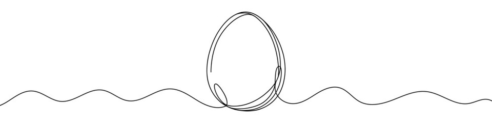 Continuous line drawing creating a wavy landscape with a circle