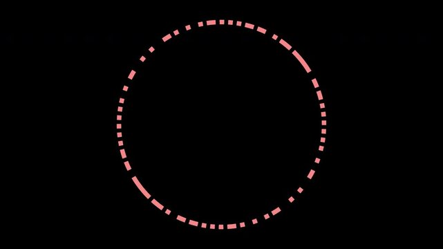 HUD element multicolored strokes flickering seamless loop alpha channel 3d render. Display loading data, analysing, moving graph frame, HUD circle interface. HUD futuristic target, infographic - Powered by Adobe