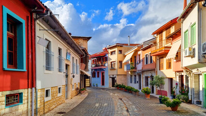 ioannina city  houses colors  traditional  in greece