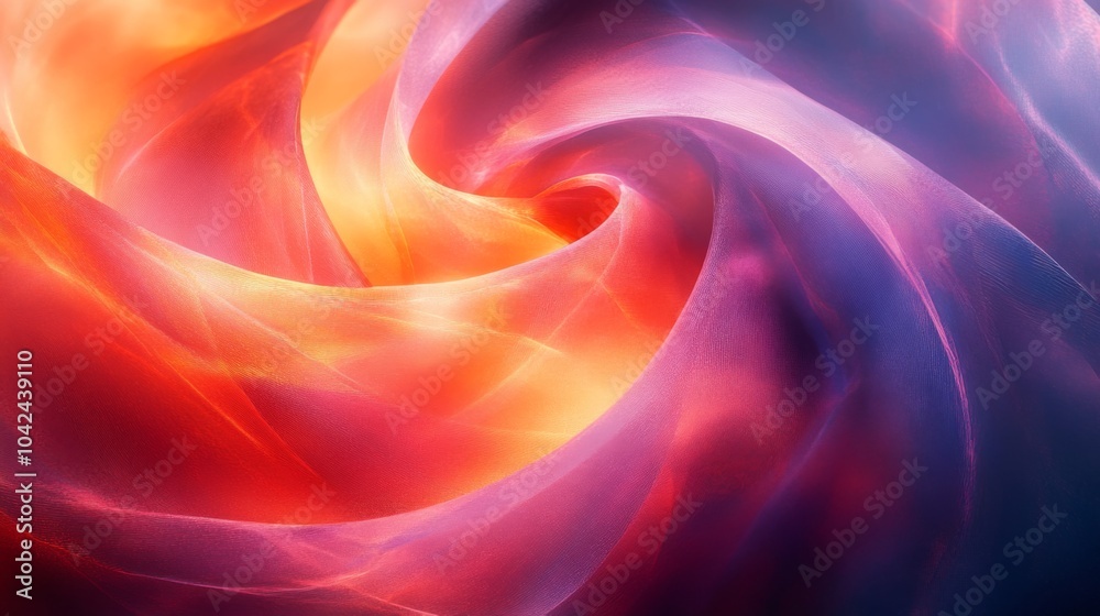Leinwandbilder a captivating display of swirling colors merges shades of red, orange, and purple, creating a sense 
