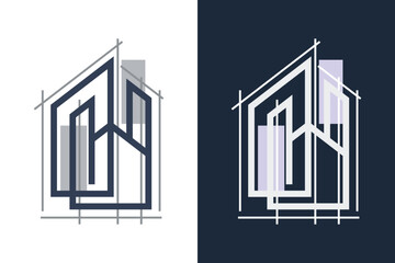 architectural design of buildings with a modern concept