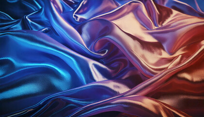 Holographic abstract background with purple and blue waves