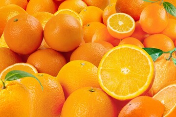Fresh ripe juicy sweet orange fruit