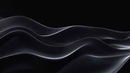 Fototapeta premium Abstract black background. Featuring a series of luminous, radiant arcs with a gradient effect. Showcasing a modern and visually captivating effect. Ideal for creative designs and dynamic media