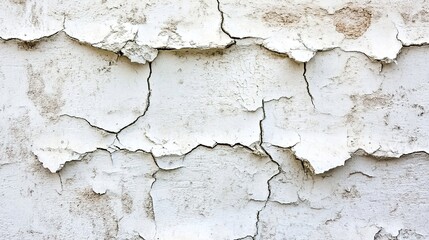 Obraz premium Cracked White Wall Texture for Background Use