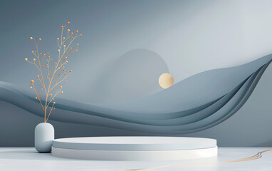 Retro e-commerce product display background
