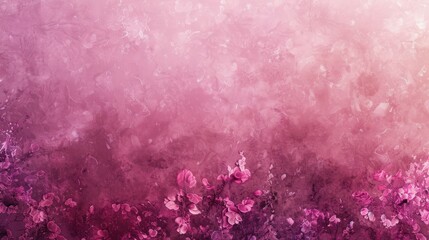 Abstract Pink Background with Floral Accents