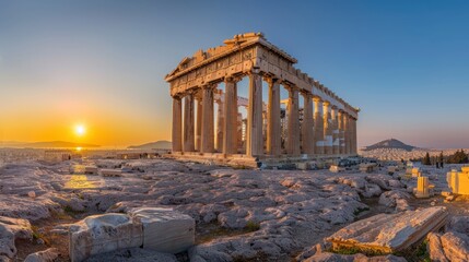 Obraz premium Sunset Over Acropolis