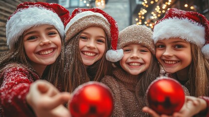 En la Navidad familiar los niños posan sonriente ante las cámaras y en la cena de Navidad bajo las luces del arbolito.