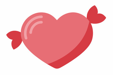 A heart shaped like a candy.on white