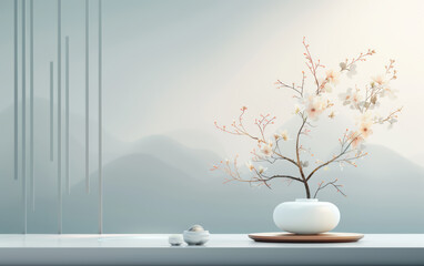 Retro e-commerce product display background
