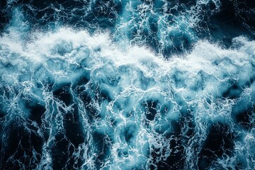 Fototapeta premium An Aerial View of Ocean Waves and Foam