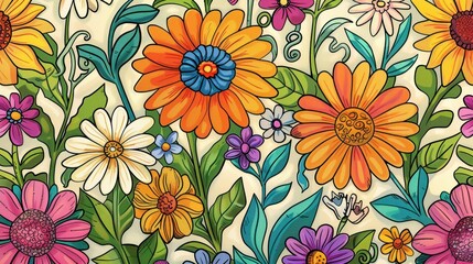 Colorful Floral Illustration