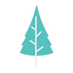 Colored christmas tree icon Vector