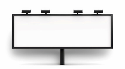 A clear, empty billboard ready for your ad campaign, featuring a sleek design for maximum impact on a white backdrop.