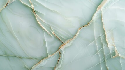 Fototapeta premium Elegant abstract green and white marble stone displaying unique natural textures and subtle cracks for a luxurious backdrop.