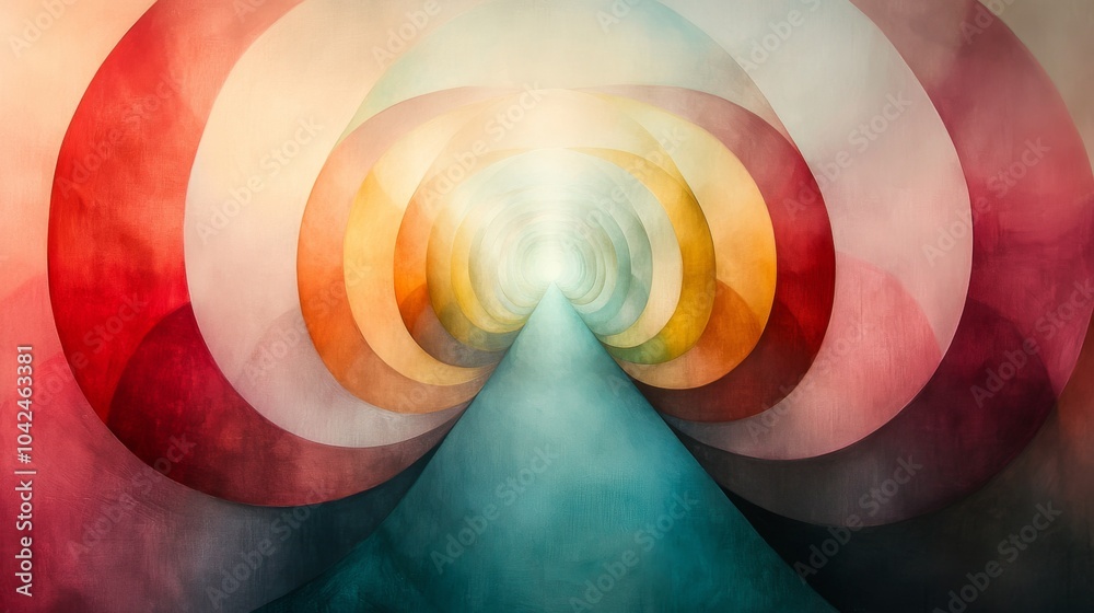 Aufkleber a mesmerizing abstract design showcases a vibrant spiral pattern that guides the eye toward a bright