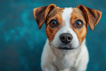 Close-up Portrait of a Jack Russell Terrier with Brown and White Fur