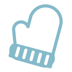 Colored winter gloves icon Vector