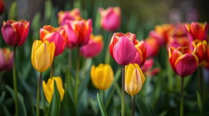 Colorful Tulips in Bloom