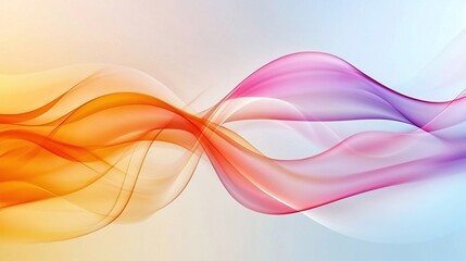 Abstract Colorful Waves in Soft Light Background
