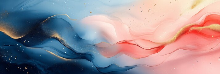 Abstract art background in watercolor style with soft pastel colors and fluid shapes