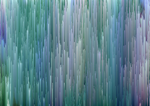 thin vertical lines in green blue purple