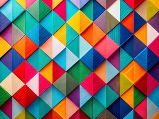 Fototapeta premium Abstract Geometric Pattern Composition with Vibrant Shapes and Colorful Palette for Modern Design Projects