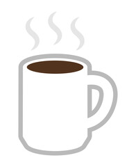 マグカップのホットコーヒー