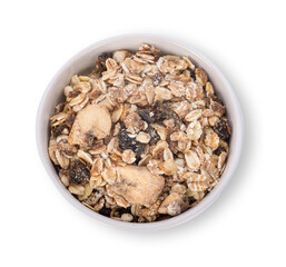 whole grain cereal isolated on white background
