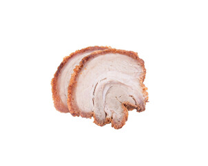Crispy pork on white background