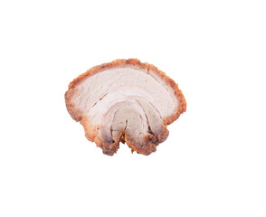 Crispy pork on white background