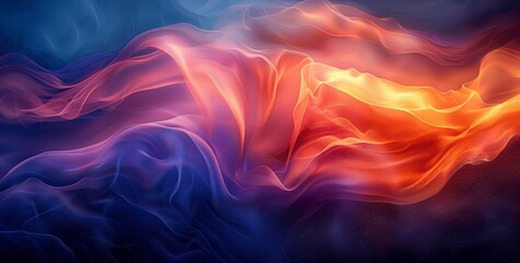 Obraz premium Dynamic Colorful Flame Gradient Background with Laser Etching Retro Vintage Design