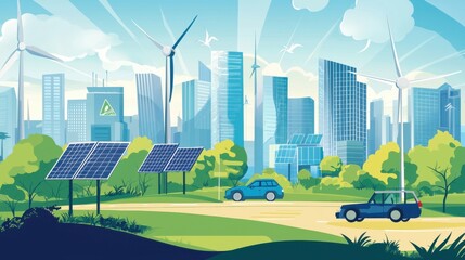 Sustainable Future City: Embracing Green Energy and Eco-Friendly Living