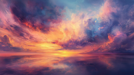 Fototapeta premium Dark Dramatic Evening Sky