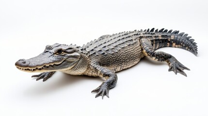 Fototapeta premium crocodile on the white background