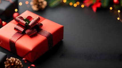 Vivid red neon Black Friday sale banner glowing vibrantly against a sleek dark background creating a modern eye catching design perfect for holiday promotions and retail advertising