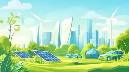 Sustainable Future City: Embracing Green Energy and Eco-Friendly Living