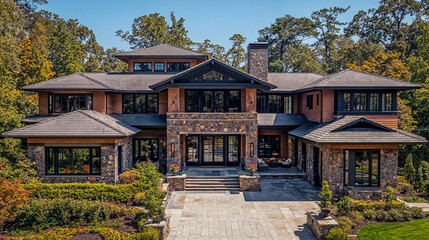 Naklejka premium Luxury Modern Vacation Home Atherton California