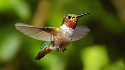 Fototapeta premium hummingbird feeding on a flower