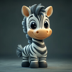 Cute Zebra Collectible for Mobile Gaming: Striped and Stylish
