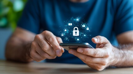 Smartphone Screen With Large Lock Symbol Representing Data Protection Privacy and Mobile Cybersecurity Measures  Concept for Online Safety Digital Information Security and Secure Communication