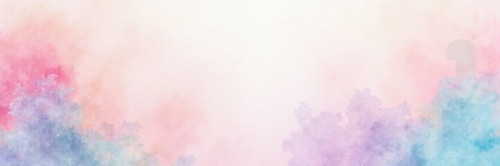Fototapeta premium Soft, pastel watercolor background with a blend of colors, ideal for modern design projects, invitations, and artistic presentations.