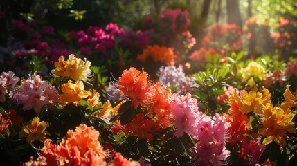 Blooming Flowers in Sunlight