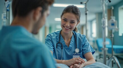 Krankenpflege im Fokus: Portrait einer kompetenten Pflegekraft im Krankenhaus