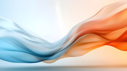 Fototapeta premium Blurred abstract background with a smooth flowing gradient of warm golden and cool blue tones creating a soft focus serene and elegant atmosphere Perfect for a range of design digital